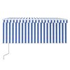 vidaXL automaatselt sissetõmmatav varikatus, 3,5x2,5m, sinine/valge