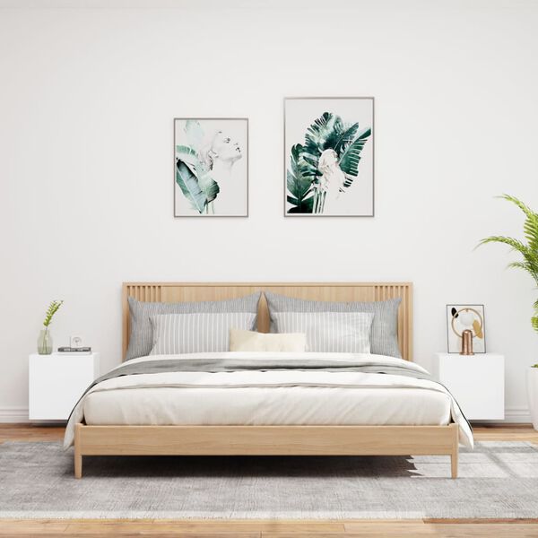 vidaXL teleri seinakapid 2 tk, valge, 40,5 x 30 x 40 cm, tehispuit