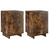 vidaXL &Ouml;&ouml;lambi kapp 2 pcs Suitsutatud tamm 33,5 x 34,5 x 50 cm