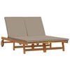 vidaXL Lamamistool Pruun 125 x 200 x 84 cm Tugev akatsiapuu