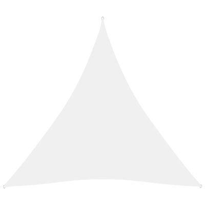 vidaXL päikesepuri, oxford-kangast, kolmnurkne, 4,5x4,5x4,5 m valge