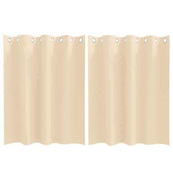 vidaXL Kardinad rõngastega 2 pcs cream 140 x 140 cm Polüester