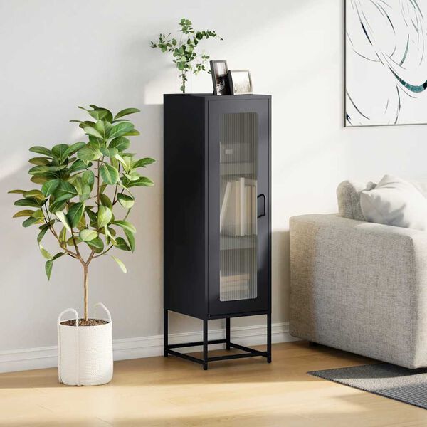 vidaXL Highboard antratsiit 36x39x123 cm k&uuml;lmvaltsitud teras