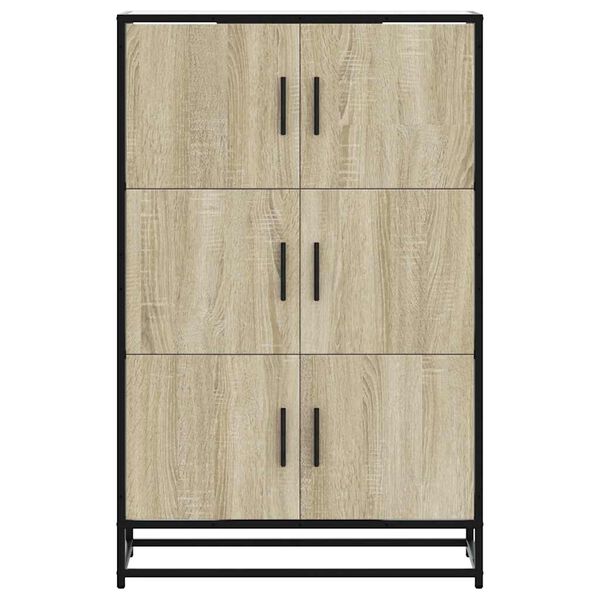vidaXL Highboard Sonoma tamm 68x35x106,5 cm inseneritud puit ja metall