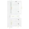 vidaXL kõrge kapp, valge, 69,5 x 34 x 180 cm, tehispuit