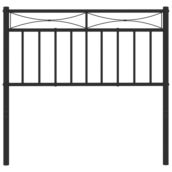 vidaXL metallist voodipeats, must, 90 cm