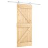vidaXL Libisev uks 85 x 210 cm Tahke m&auml;nnipuit (t&ouml;&ouml;tlemata)