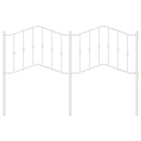 vidaXL metallist vahetatav voodipeats, valge, 135 cm