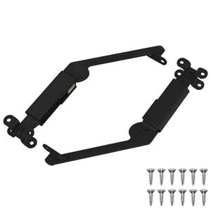vidaXL Kaantoehing 2 pcs Must 192 x 32 x 50 mm Teras