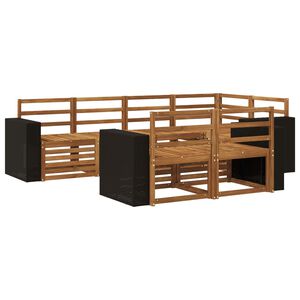 vidaXL Nurgadiivanikomplekt 7 pcs Naturaalne