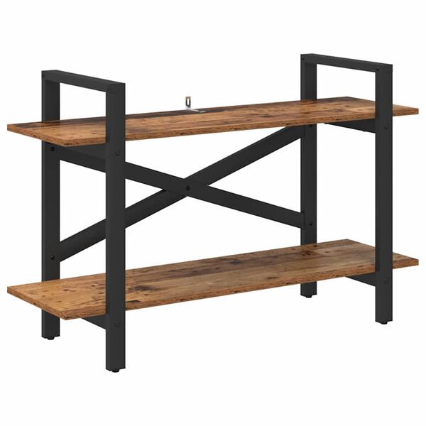 vidaXL Raamatukapp Vana puit 100 x 33,5 x 64 cm Tehispuit