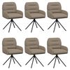 vidaXL P&ouml;&ouml;rlevad Toiduainete Toolid 6 pcs Kunstnahk Cappuccino