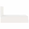 vidaXL Ottomani voodiraam madratsiga, valge, 120x200cm, kunstnahk