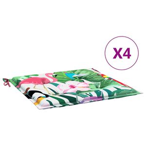 vidaXL aiatooli istmepadjad 4 tk, mitmev&auml;rviline, 50x50x4 cm, kangas