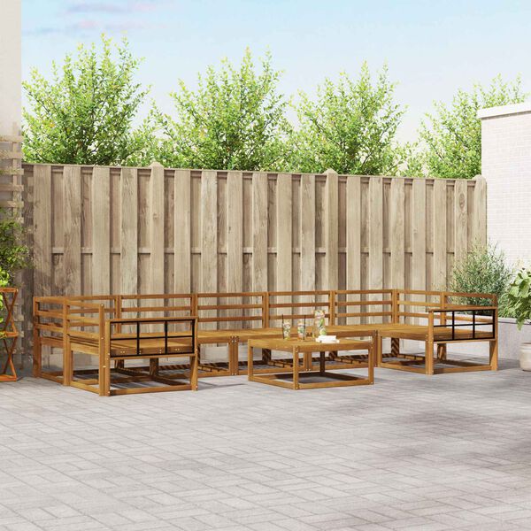 vidaXL V&auml;li diivanikomplekt 8 pcs Neutraalne Tugev akatsiapuu