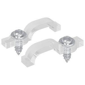 vidaXL LED riba klambrid 23,8 mm 2 tk L&auml;bipaistev Plast ja raud