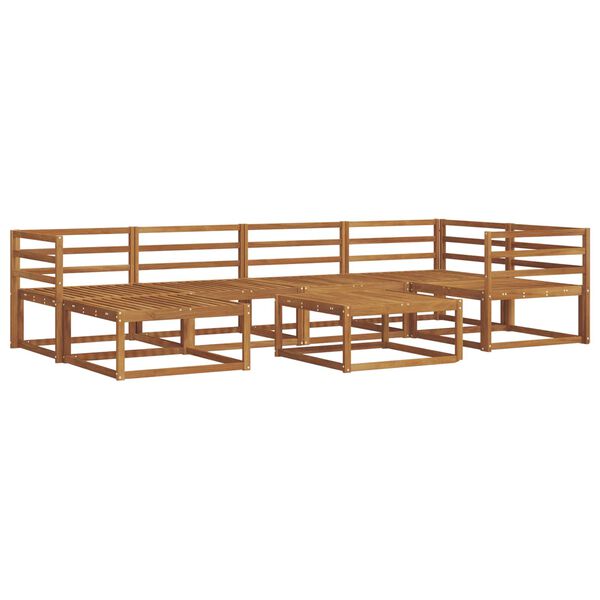 vidaXL V&auml;li diivanikomplekt 7 pcs Neutraalne Tugev akatsiapuu