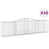 vidaXL kaarekujulised gabioonkorvid 10 tk, 400x50x100/120 cm, raud