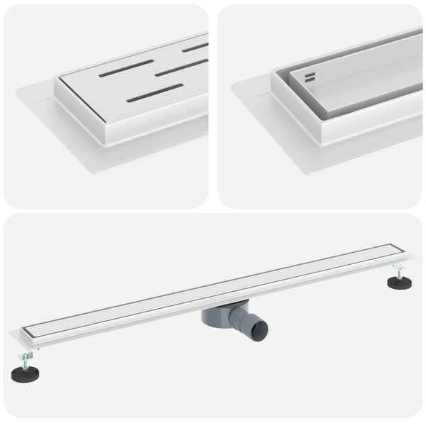 vidaXL Dushi &auml;ravool 2-in-1 koos 360&deg; sifooniga H&otilde;bedane 100 cm