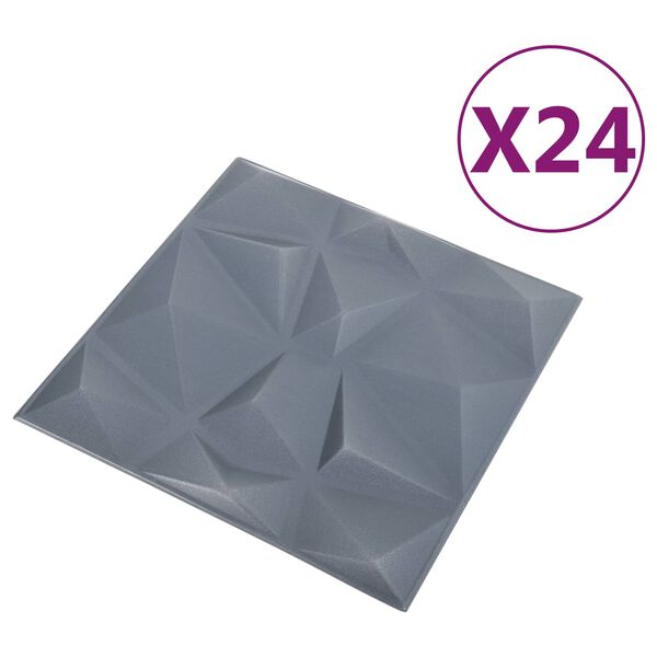 vidaXL Seinapaneelid 24 pcs Dakhi Hall 50 x 50 cm XPS Vaht