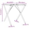 vidaXL s&ouml;&ouml;gilaua jalad, X-raam, 60 x 60 x 73 cm, teras