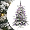 vidaXL Kunstlik kokkupandav j&otilde;ulupuu Valge 120 cm PE ja PVC