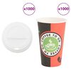 vidaXL kaanega paberist kohvitassid 1000 tk 16 untsi 400 ml
