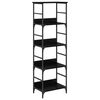 vidaXL Raamatukapp Must tamm 50 x 33 x 153 cm Tehispuit