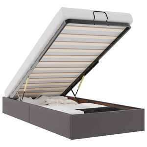 vidaXL Ottomani voodiraam ilma madratsita, hall, 80x200 cm, kunstnahk