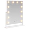 vidaXL LED Vannitoa Peegel Valge 44 x 10 x 53 cm Klaas ja teras