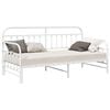 vidaXL Voodiraam Valge 90 x 190 cm Pulberv&auml;rvitud teras