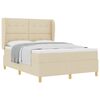 vidaXL Karbi vedrumadrats madratsiga peaga cream 190 x 140 cm kangas