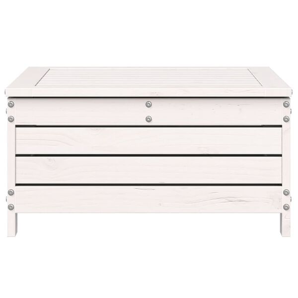 vidaXL aia jalapink padjaga, valge, männipuit