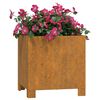 vidaXL jalgadega taimekast, rooste, 30x30x30 cm, Corten teras