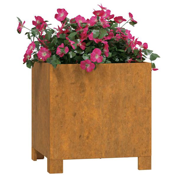 vidaXL jalgadega taimekast, rooste, 30x30x30 cm, Corten teras