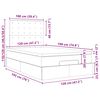vidaXL Ottomani voodi madratsi ja LED, pruunikashall, 120x190cm kangas