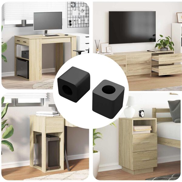 vidaXL Sahtli hoidja 2 pcs Must 15 x 15 x 15mm PP kopol&uuml;meer