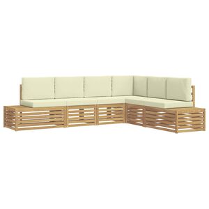 vidaXL V&auml;li diivanikomplekt Valge 273 x 213,5 x 73 cm Pol&uuml;ester