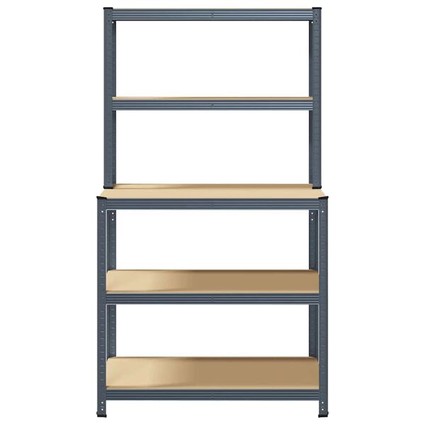 vidaXL 5 riiuliga t&ouml;&ouml;laud, antratsiithall teras ja tehispuit