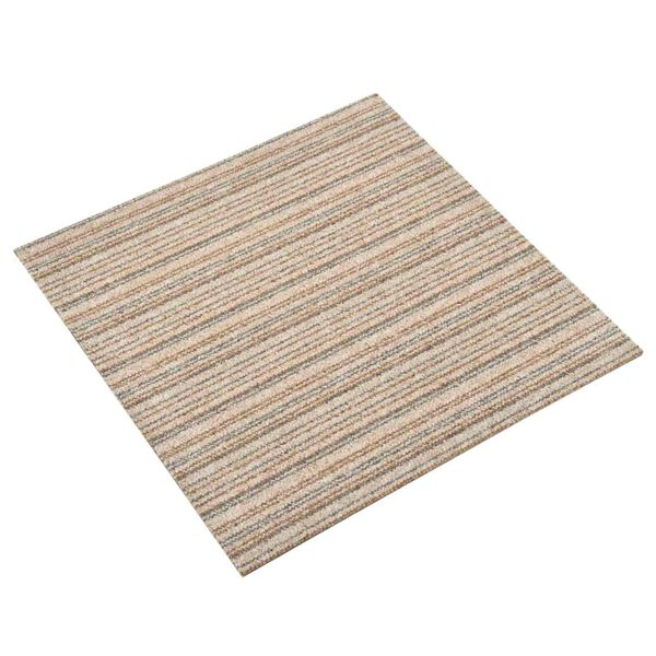 vidaXL Vaip 20 pcs Ribadeta beež 50 x 50 cm 100% pol&uuml;prop&uuml;leen