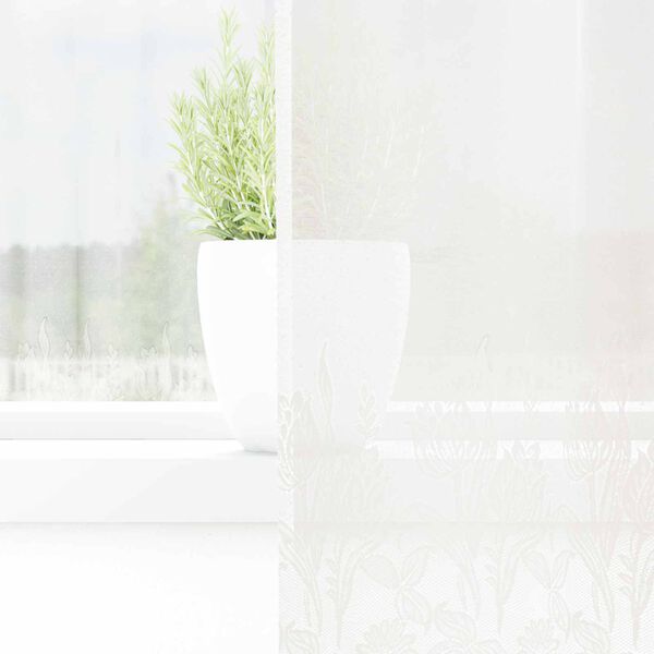 vidaXL Lina Kardin kardinatega Lilled Valge 260 x 150 cm Pol&uuml;ester