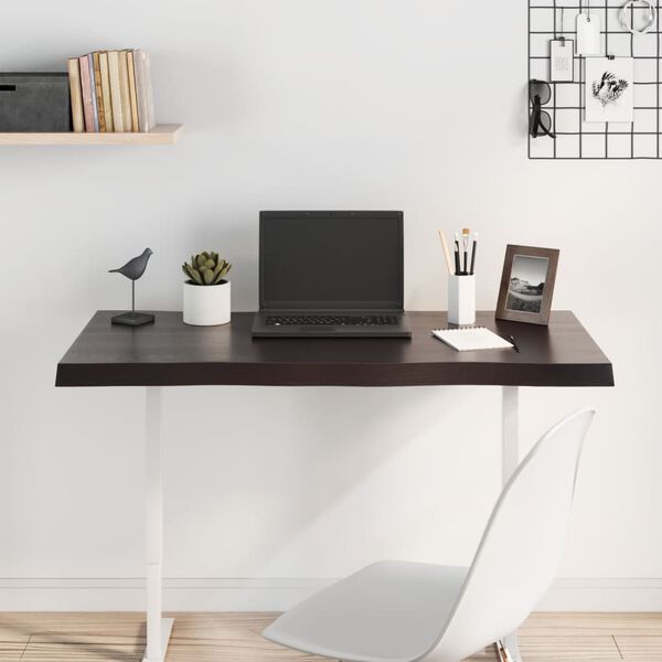 vidaXL lauaplaat, tumepruun, 100 x 50 x (2-4) cm, töödeldud täispuit