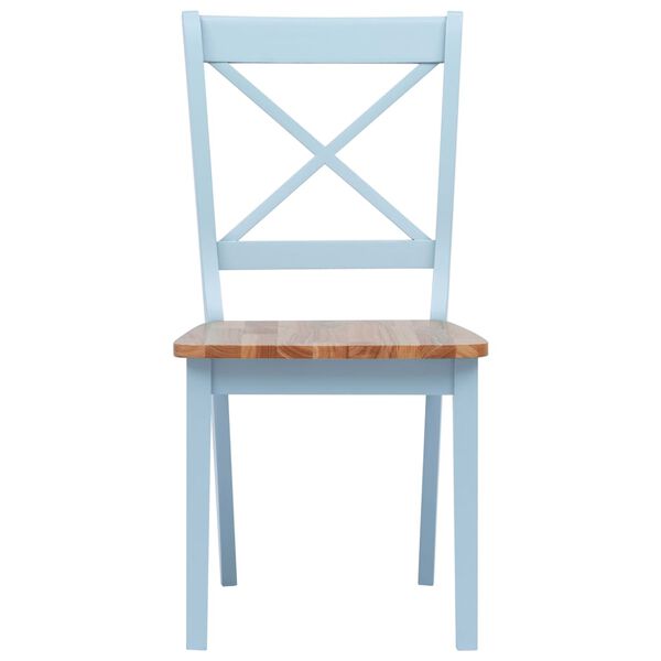 vidaXL s&ouml;&ouml;gitoolid 4 tk hall ja naturaalne, toekast kaut&scaron;ukipuidust