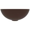 vidaXL vannitoavalamu keraamiline, tumepruun, &uuml;mmargune