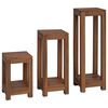 vidaXL Taimede alus 3 tk Naturaalne 25 x 25 x 80 cm Tugev teakpuit