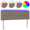 vidaXL LED-voodipeats, pruunikashall, 144x5x78/88 cm, kangas