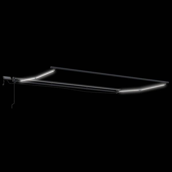 vidaXL Manuaalne varikatus LED-idega Antratsiit 4,5 &times; 3,5 m Alumiinium