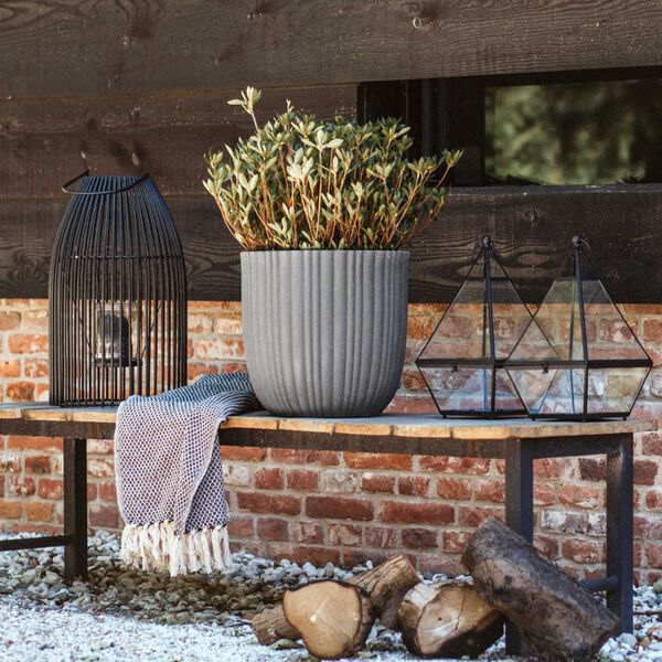 Capi munakujuline taimekast "Urban Tube" 35x34 cm tumehall