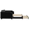vidaXL diivanvoodi v&auml;ljat&otilde;mmatava osaga, must, 100x200 cm, kangas