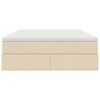 vidaXL Voodi hoiukohaga ja madratsiga cream 140 x 200 cm Pol&uuml;ester